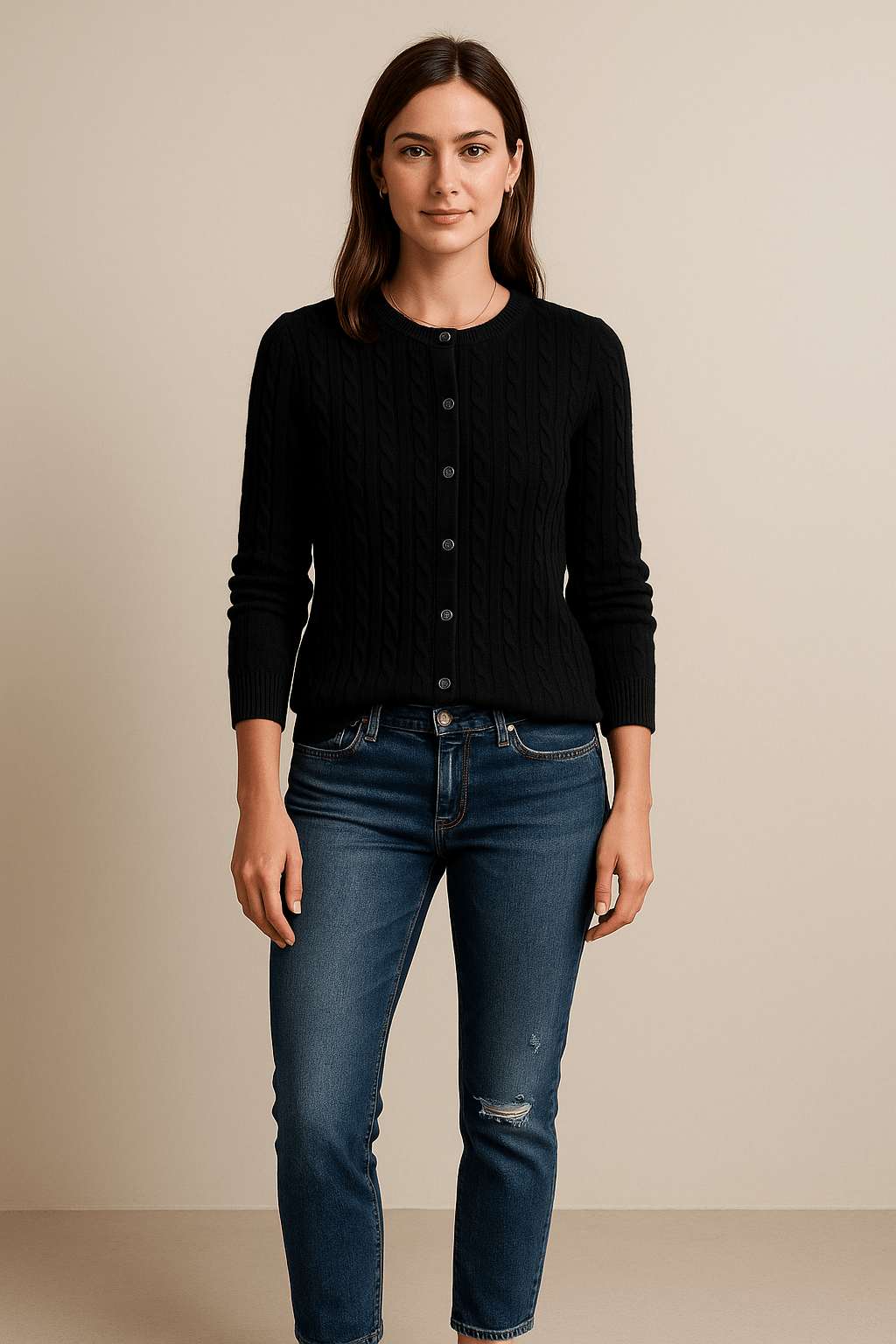 Ashford | Aino – Women’s Wool Knit Cable Cardigan with Button Front - Ashford London Clothing