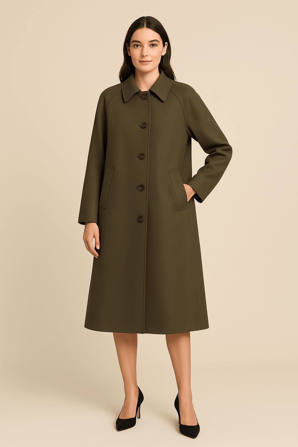 Ashford | Carys – Women’s Long Trench Coat with Checked Inner Lining - Ashford London Clothing