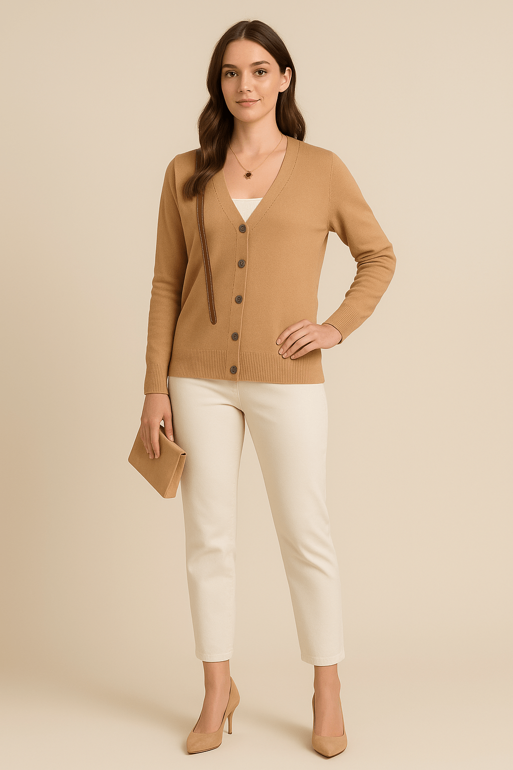 Ashford | Luna – Women’s Lightweight Cotton V - Neck Cardigan - Ashford London Clothing