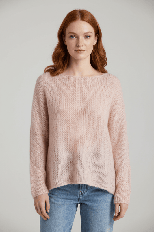 Ashford | Sana – Women’s Oversized Wool Blend Sweater with Off - Shoulder Design - Ashford London Clothing