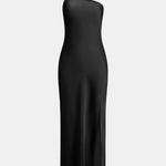 Kaitlin – Moonlight Open Back Satin Slit Long Dress