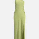 Kaitlin – Moonlight Open Back Satin Slit Long Dress