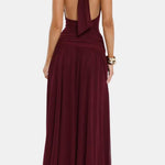 Abby – Halter-Neck Maxi Dress with Ruched Detail