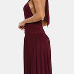 Abby – Halter-Neck Maxi Dress with Ruched Detail