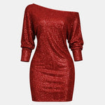 Aella – One Shoulder Mini Sequin Dress
