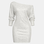 Aella – One Shoulder Mini Sequin Dress