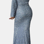 Alejandra – Flared Sleeve Sequin Curve Party Dress