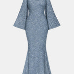 Alejandra – Flared Sleeve Sequin Curve Party Dress