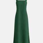 Alessara – Minimal Cami Long Dress in Green