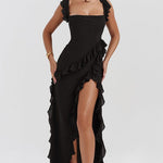 Aliki – One-Shoulder Ruffle Maxi Dress