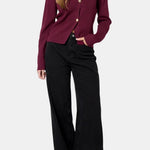 Alyssa – Minimalist V-Neck Button Cardigan