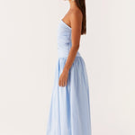 Teresa - Sleeveless Maxi Dress in Blue