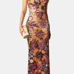 Analia – Floral-Embroidered Strapless Maxi Dress