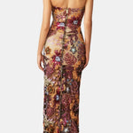 Analia – Floral-Embroidered Strapless Maxi Dress