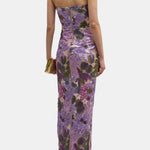 Analia – Floral-Embroidered Strapless Maxi Dress