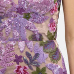 Analia – Floral-Embroidered Strapless Maxi Dress