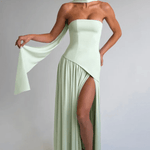 Annabel – Strapless Slit Maxi Dress