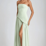 Annabel – Strapless Slit Maxi Dress