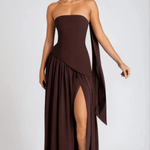 Annabel – Strapless Slit Maxi Dress