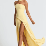 Annabel – Strapless Slit Maxi Dress