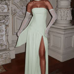 Annabel – Strapless Slit Maxi Dress
