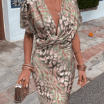 Arianne - V-Neck Maxi Dress in Soft Green