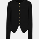 Aspen – Ribbed Split-Hem Button Cardigan