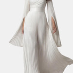Aurelie – Pleated Satin Sleeve Gown