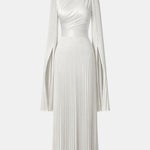 Aurelie – Pleated Satin Sleeve Gown