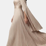 Aurelie – Pleated Satin Sleeve Gown