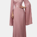 Aurelie – Pleated Satin Sleeve Gown