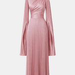 Aurelie – Pleated Satin Sleeve Gown