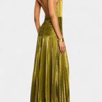 Rossa – Off-Shoulder Maxi Dress in Green