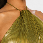 Rossa – Off-Shoulder Maxi Dress in Green