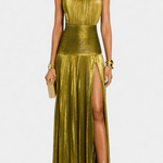 Rossa – Off-Shoulder Maxi Dress in Green