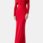 Azalea – Elegant Off-Shoulder Mesh Maxi Dress