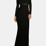 Azalea – Elegant Off-Shoulder Mesh Maxi Dress