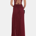 Bellamira – Ruffle Strap Lace Long Dress