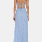 Bellamira – Ruffle Strap Lace Long Dress