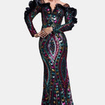 Brenda - Mermaid Sequin Ruffled Off-Shoulder Evening Dress