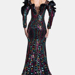Brenda - Mermaid Sequin Ruffled Off-Shoulder Evening Dress