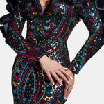 Brenda - Mermaid Sequin Ruffled Off-Shoulder Evening Dress