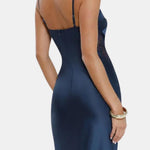 Bristol – Satin Maxi Dress with Sculpted Bodice and Side Split