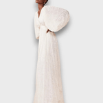 Ceyda – Balloon Sleeve Maxi Dress in Cream White