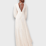 Ceyda – Balloon Sleeve Maxi Dress in Cream White