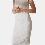 Thessia – Water Ripple Textured Cami Dress