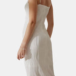 Thessia – Water Ripple Textured Cami Dress
