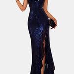Christina – Sequin Maxi Dress with Sculpted Mermaid Silhouette