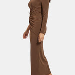 Cielo – One-Shoulder Sparkle Maxi Dress with Sculpted Fit