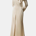 Cynthia – Bow-Neck Lace Bodice Gown